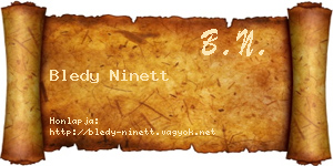 Bledy Ninett névjegykártya